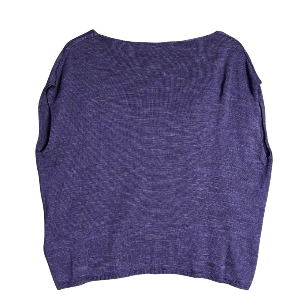 Free People Beach V-Neck Indigo Sleeveless Oversized Knit Sweater Women’s Sz XS - Picture 3 of 9